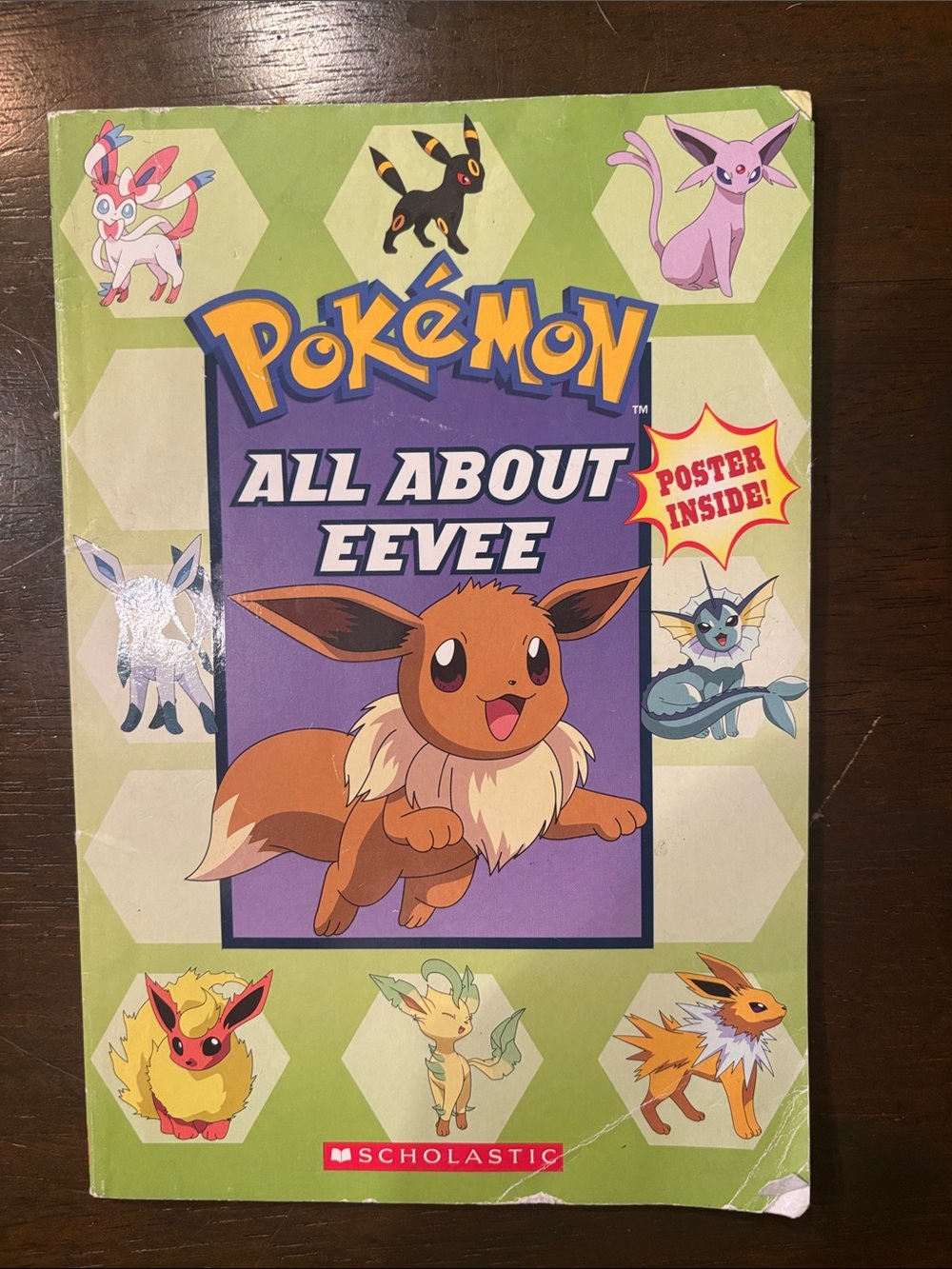 Scholastic Pokémon All About Eevee – Green Cover with Purple Panel